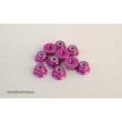 AUTOBLOCANTE ALU. M4 FLANGET ROSA (10u.) ULTIMATE